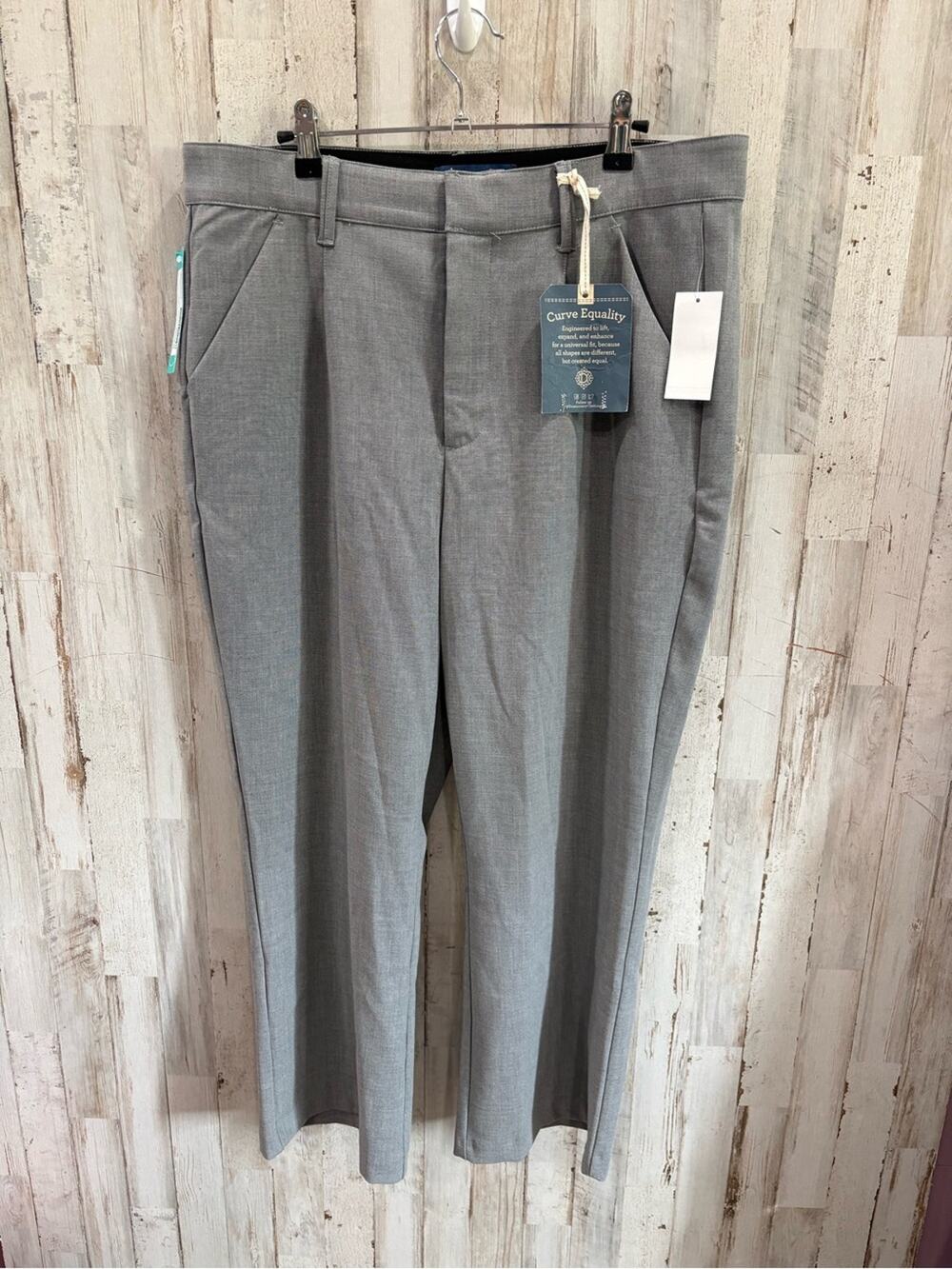 New Democracy AbSolution Sky Rise Trouser Grey -Womens 12P Wide Leg Career